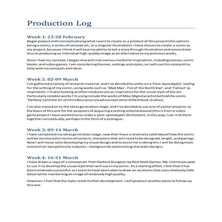 Production log