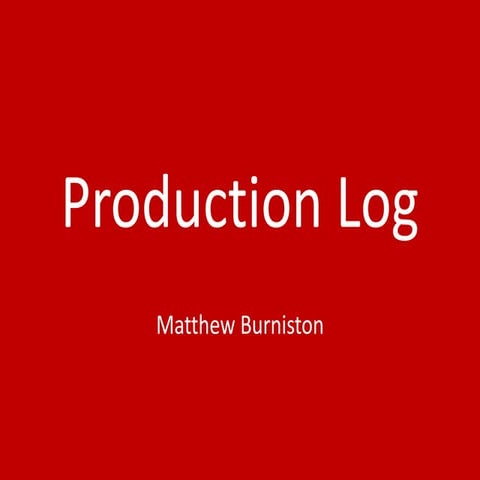 Production log