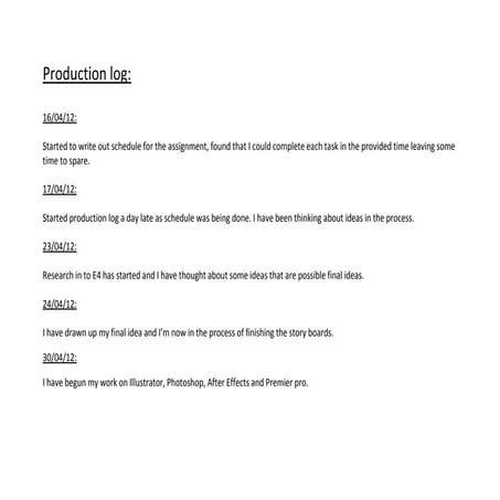 Production log 210512