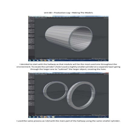 Production Log - Modelling