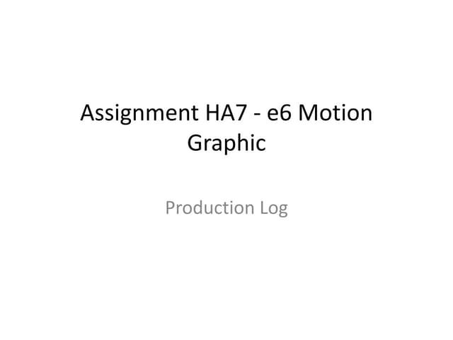 Production log of jigsaw67