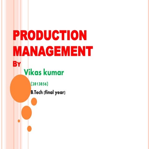 Production management | PPTX