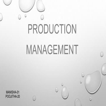 Production management
