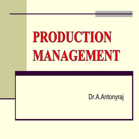 Production management