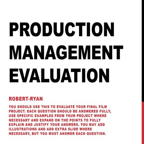Production management evaluation 2015