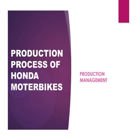 Production Management - Honda