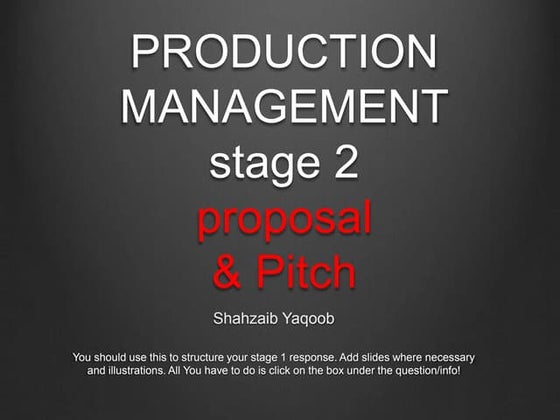 Production plan | PPT