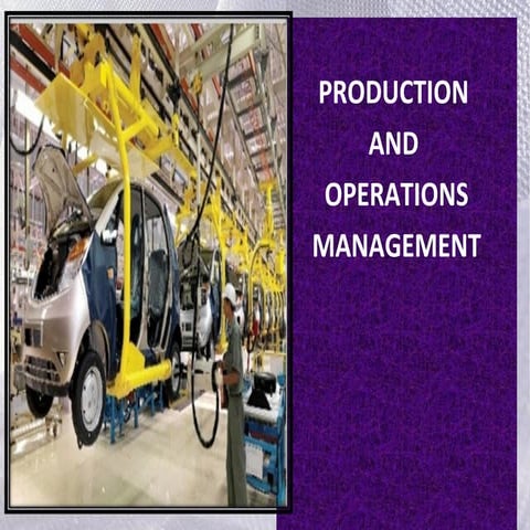 Production and operations management 