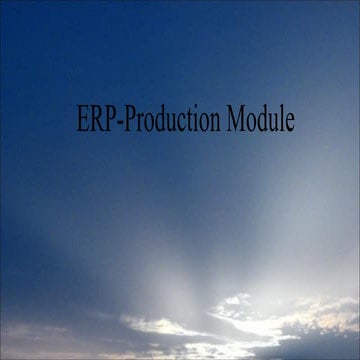 Production module