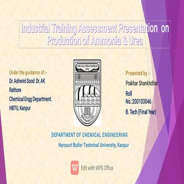 PRODUCTION OF AMMONIA AND UREA ( Prakhar Shankhdhar 200103046 ).pdf