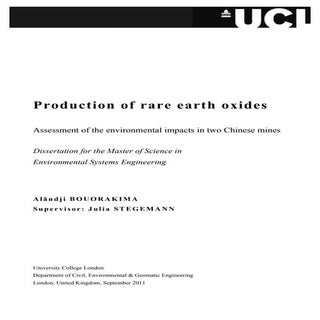 Production of rare earth oxides