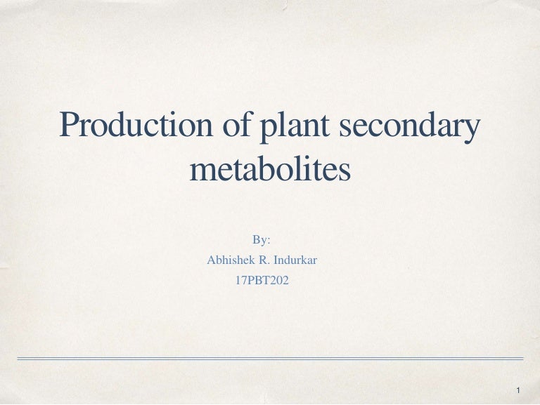 Production of secondary metabolite - ProDuctionofseconDarymetabolite 180308134601 Thumbnail 4