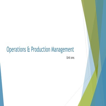 Production &amp; operations management.
