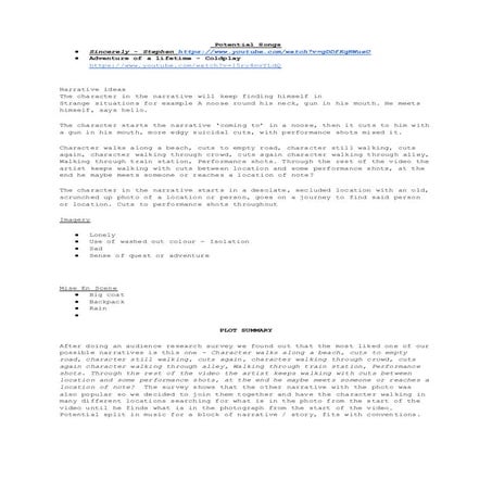 Production plan document