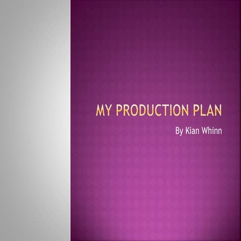 Production plan