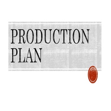 Production plan