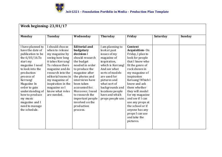production plan template production plan template