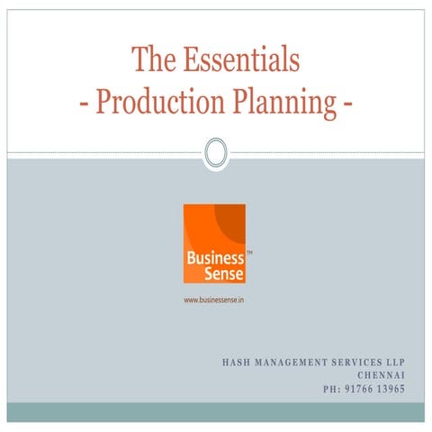 Production planning english