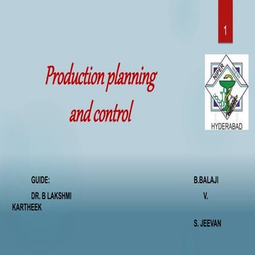 Production planning and control
