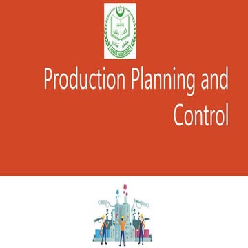 Production planning and control | PPTX