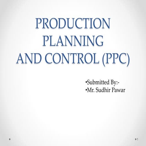 Production planning control ppt