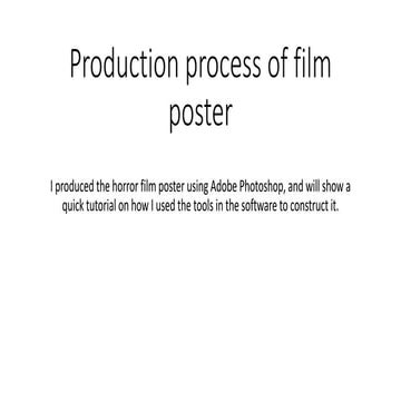 Production process of film poster