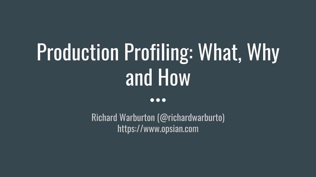 Production profiling  what, why and how (JBCN Edition)