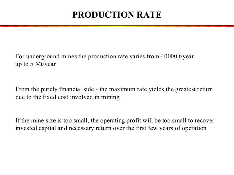 Production rate