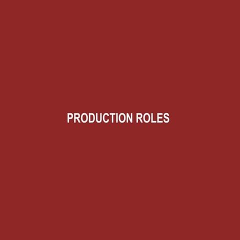 Production Roles- Faiza Wasim 