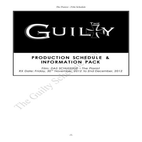 Production schedule