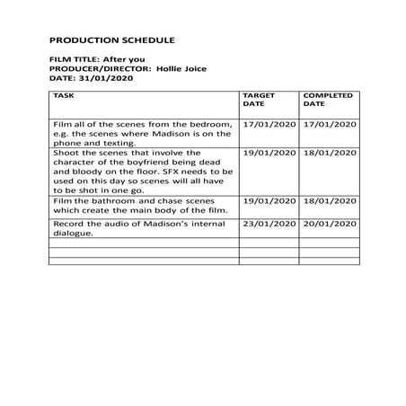 Scriptwriting assignment | DOCX