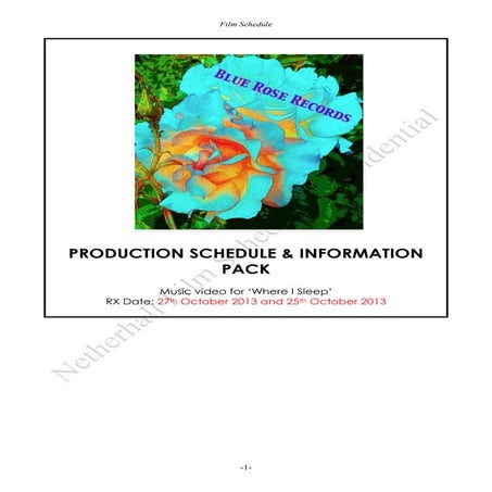 Production schedule 2