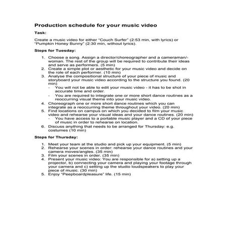 Animation production schedule | PDF