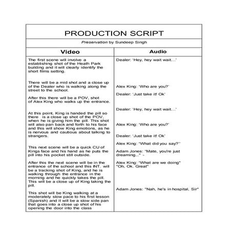 Production script