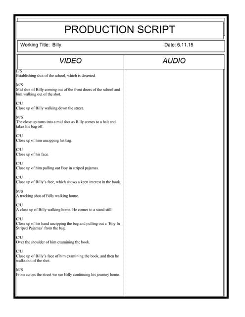 Production script