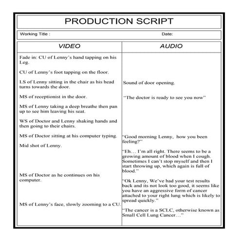 Production script Lenny 6