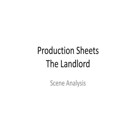 Production sheets