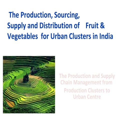 Production, sourcing, supply & distribution