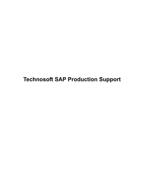 Production Support