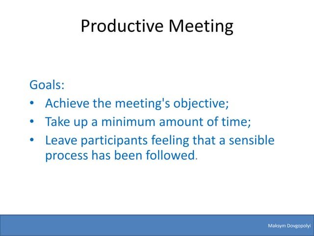 Productive meeting