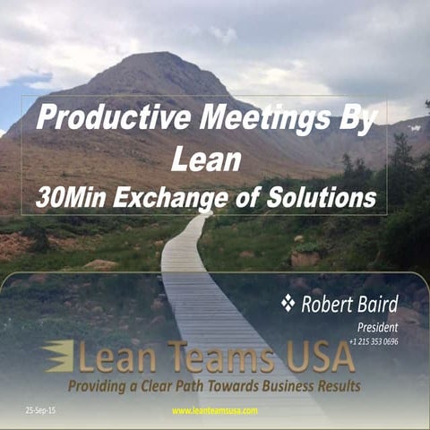 Productive meetings by lean