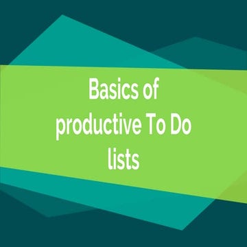 Productive to do list by Hesam Asadi