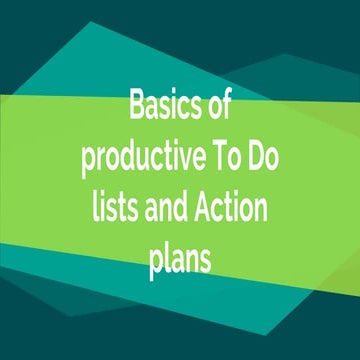 Productive to do list action and plan with hesam asadi