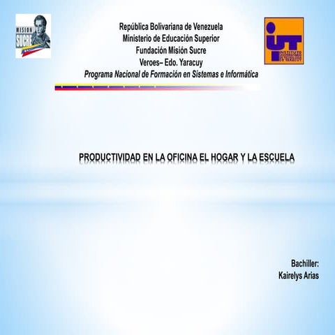 Productividad en la casa, oficina y el hogar