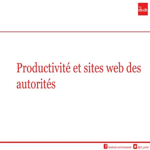 Productivité et sites web de l'administration