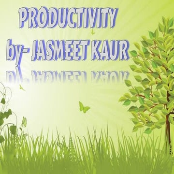 Productivity in ecosystem