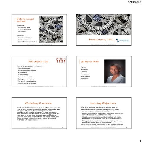 Productivity 101 handout