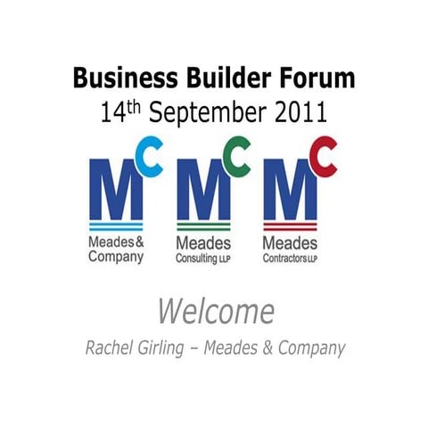 Business Builder Forum September 2011