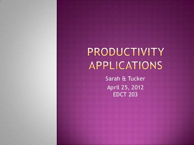 Productivity applications
