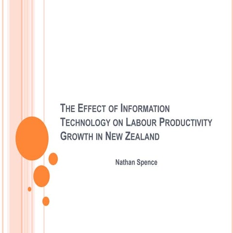 The Effect of Information Technology on Labour Productivity Growth in New Zea...